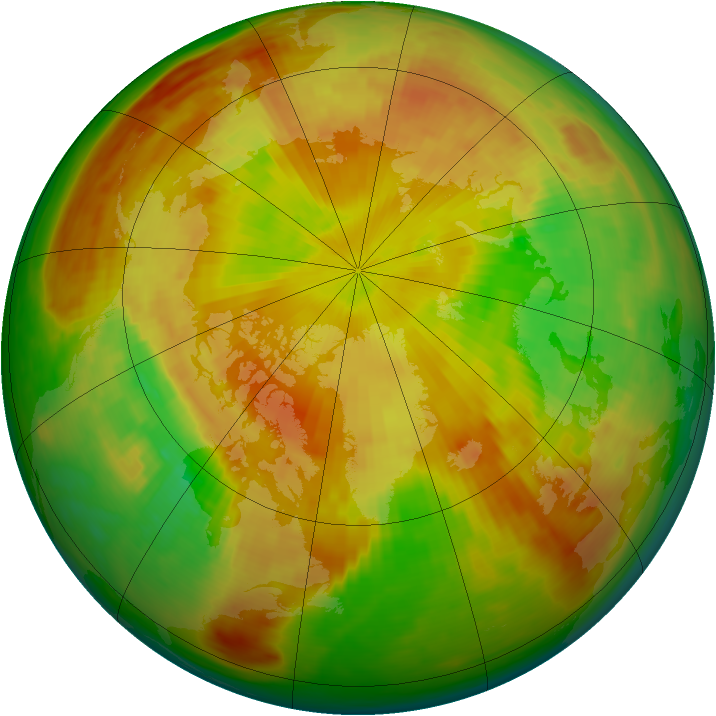Arctic ozone map for 17 May 1984